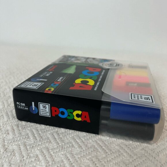 New POSCA 16 Colour Basic Marker Set Tip 1.8 to 2.5 mm Water Based Japan Art - Picture 4 of 6